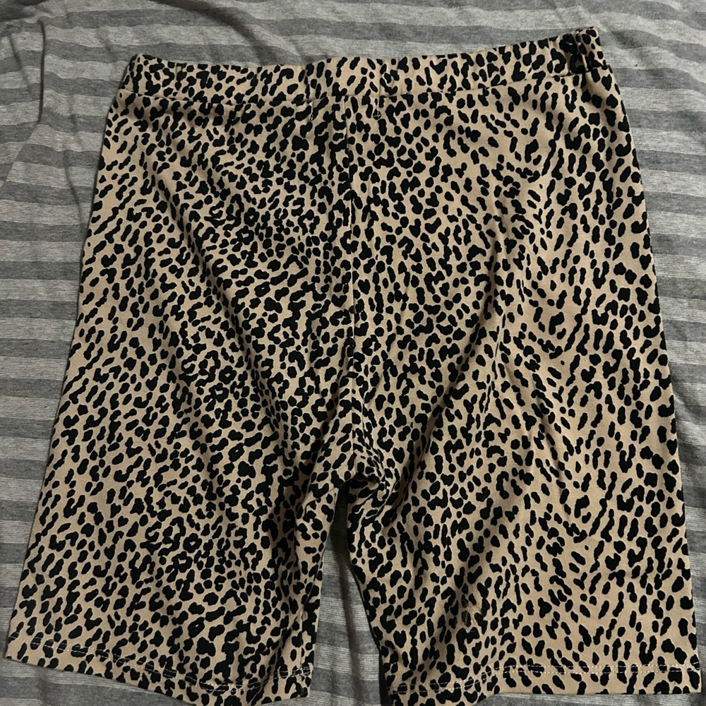 Adika Tan and Black Animal Print Shorts